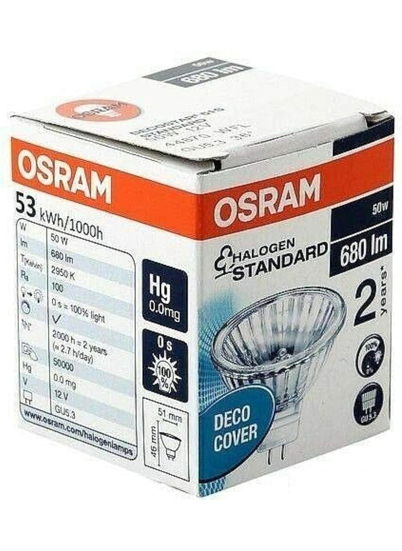 Osram Osram (Case of 20) 41870 - 41870WFL 12V 50W MR16 Halogen Light Bulbs  - Image 1
