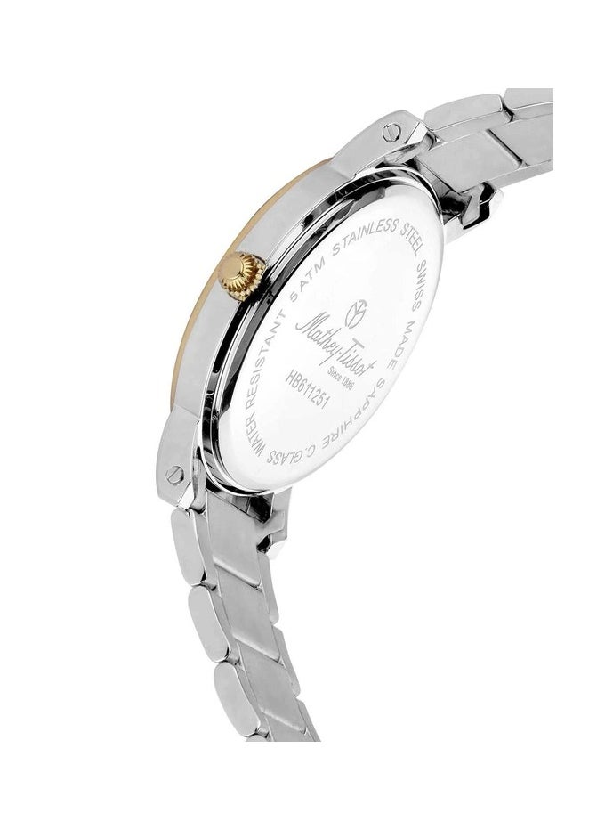 Mathey-Tissot City Metal Black Dial Men's Watch HB611251MBN Analog Display Stainless Steel Strap  - Image 4