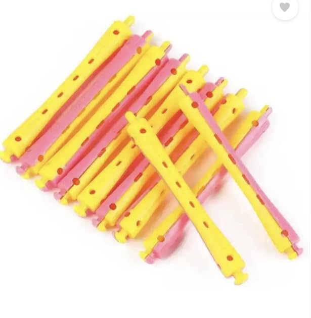 Generic Trendy PACK OF 12 PERMING RODS ROLLERS PERM CURLER FOR WAVES STYLING Hair Curler Multicolor - Image 1
