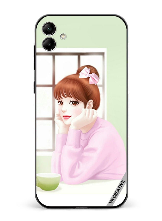 VR CREATIVE Protective Case Cover For Samsung Galaxy A04 Girl Having Tea Design Multicolour - Image 1