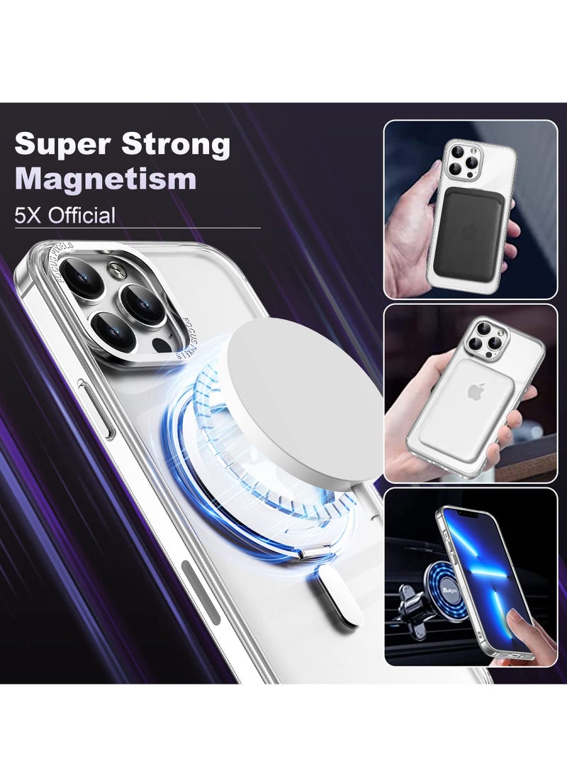 Aookay 360° Rotatable Ring For iPhone 15 Phone Case Compatible With Magsafe With Stand Magnetic Ring Holder ShockProof Transparent Back Slim Cover  - Image 2