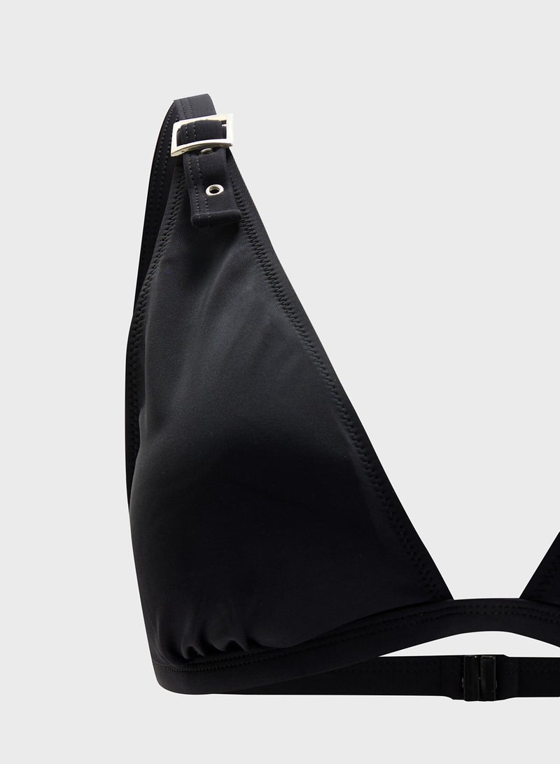 trendyol Eyelet Detail Triangle Bikini Top - Image 3