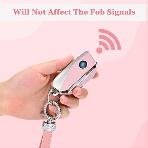 TECARATE for BMW Key Fob Cover - Soft TPU Key Protector for 2023 2024 2025 7 Series IX I5 M60 X5 X7 X6 IX I7 Car Key Case with Nice Keychain(White) - Image 5