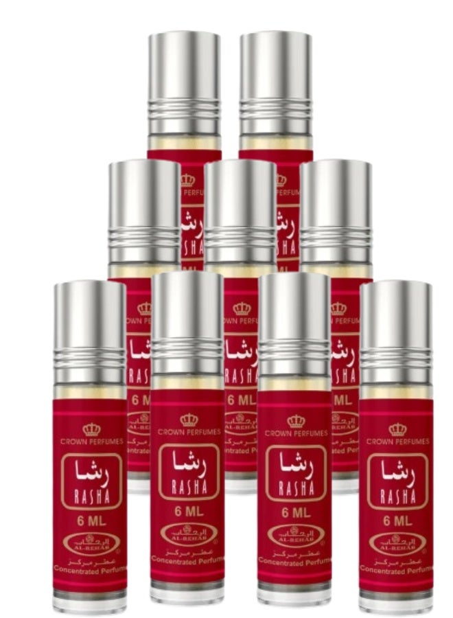 Alrehab 9 Pieces Rasha Perfume 6ML - Image 1