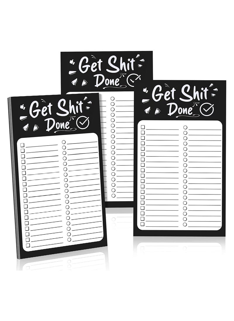Generic - Full Back Magnetic Fridge Notepads, for Grocery List, Shopping List, To-Do List, Reminders, Recipes, Memo Pad and Scratch Pad with 50 Sheets Per Pad, 3 Pcs - Image 1