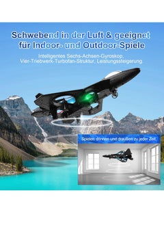 Shopy-Basket SHOPY-BASKET RC Aeroplane 2.4GHz Remote Controlled Aeroplane L0712 Quadcopter Floating Fighter Plane RC Aeroplane RTF for Beginners, Children and Adults, APlane Toy with Coloured Lights USB Charging  - Image 3