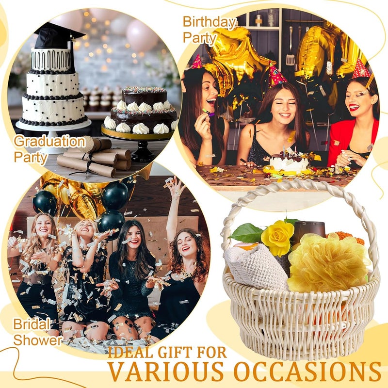 FuWeave 12 قطعة لوفة استحمام إسفنجية 50 جرام فرشاة ظهر ناعمة شبكة إسفنجية مقشر لوفا للرجال والنساء أدوات استحمام ملحقات تنظيف ذهبية - Image 5