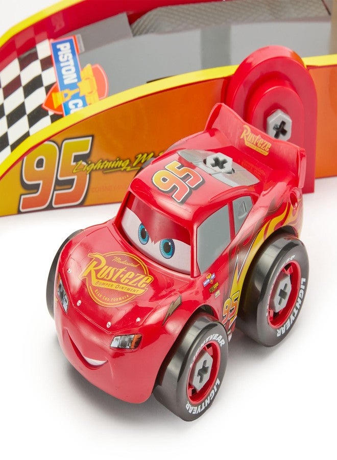 Disney Store Official Lightning McQueen Mechanic Shop & Launcher Play Set - Includes Lightning McQueen, Toy Car Lift & Launch Ramp, & Toy Tool - Race Car Kit Inspired by Disney & Pixar's Cars Movies - Image 3