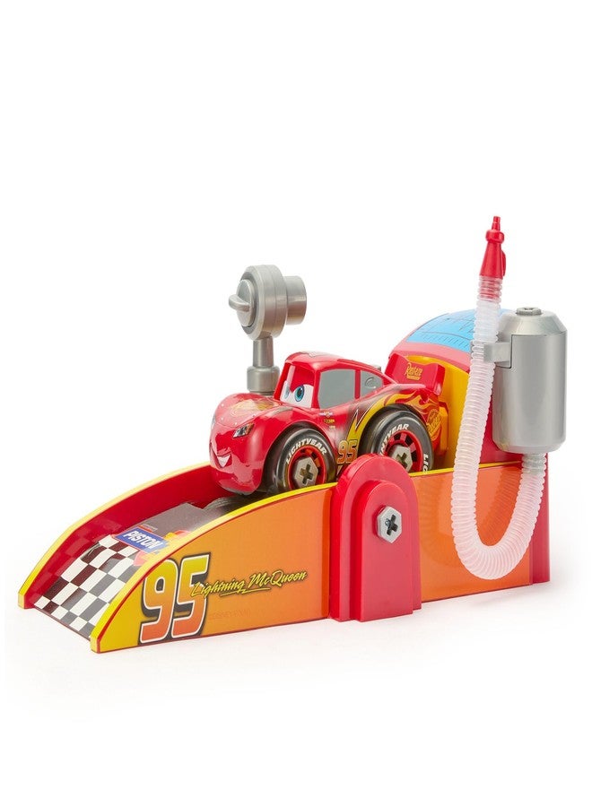 Disney Store Official Lightning McQueen Mechanic Shop & Launcher Play Set - Includes Lightning McQueen, Toy Car Lift & Launch Ramp, & Toy Tool - Race Car Kit Inspired by Disney & Pixar's Cars Movies - Image 2
