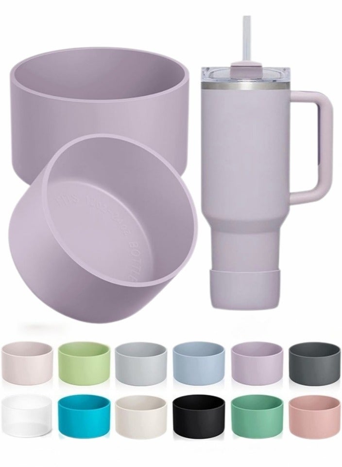 اس تي ان غطاء قاعدة مانع للانزلاق من الأوركيد لكأس ستانلي - قطعة واحدة من غطاء القاعدة المصنوع من السيليكون لأكواب Quencher Adventure سعة 40 أونصة، وIceFlow سعة 20 أونصة/30 أونصة، وكوب Hydro Flask سعة 12-24 أونصة - لتجنب الخدوش والضوضاء - Image 1