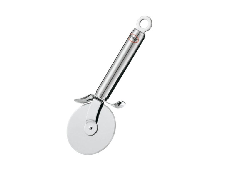 Rsle 12718 Stainless Steel RoundHandle Pizza Cutter Wheel with Thumb Leverage 79 in