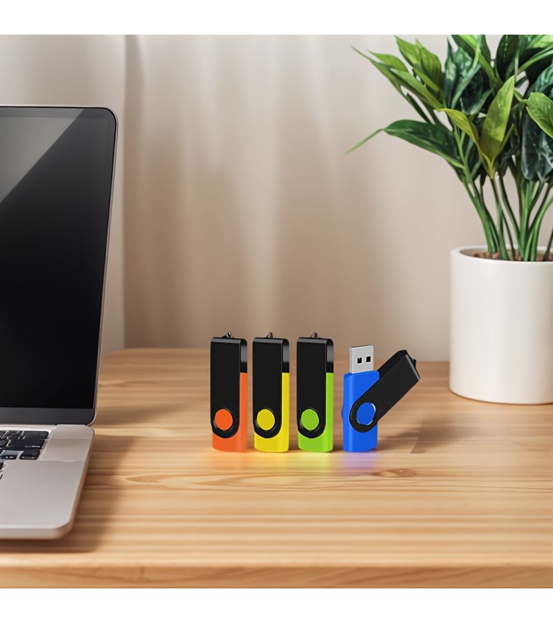 10 عصا ذاكرة USB 2.0 ملونة بسعة 128 ميجابايت عالية السرعة دوارة لأجهزة الكمبيوتر المكتبية والمحمولة، هدية تجارية - Image 4