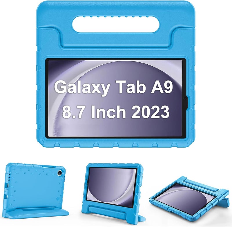 Procases Kids Case For Galaxy Tab A9 Shockproof Cover With Handle Stand Lightweight Kids Friendly Protective Case For Galaxy Tab A9 2023 Sm-X110 -Blue - Image 1