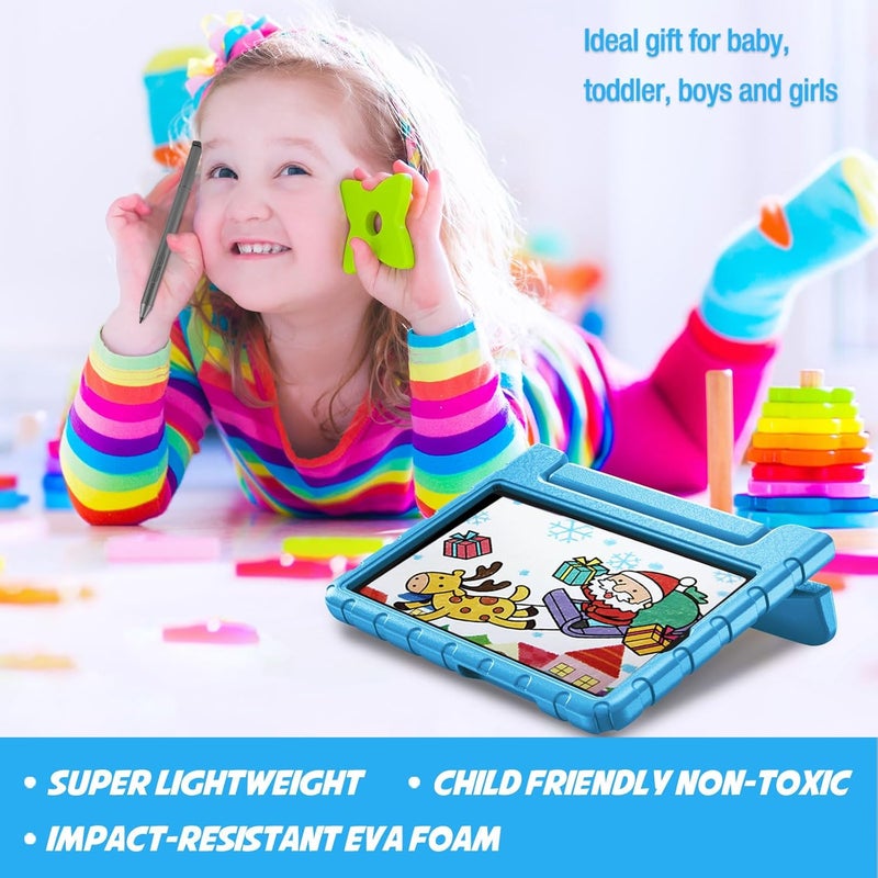 Procases Kids Case For Galaxy Tab A9 Shockproof Cover With Handle Stand Lightweight Kids Friendly Protective Case For Galaxy Tab A9 2023 Sm-X110 -Blue - Image 3