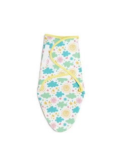 Dry Feel Swaddle Wrap For Newborn ; Superdryfeel Layer To Keep Baby Dry ; Extra Soft ; 100% Cotton ; Easy To Wear Travelfriendly Wrapper ; 03 Months Baby Wrappers ; Happy Clouds