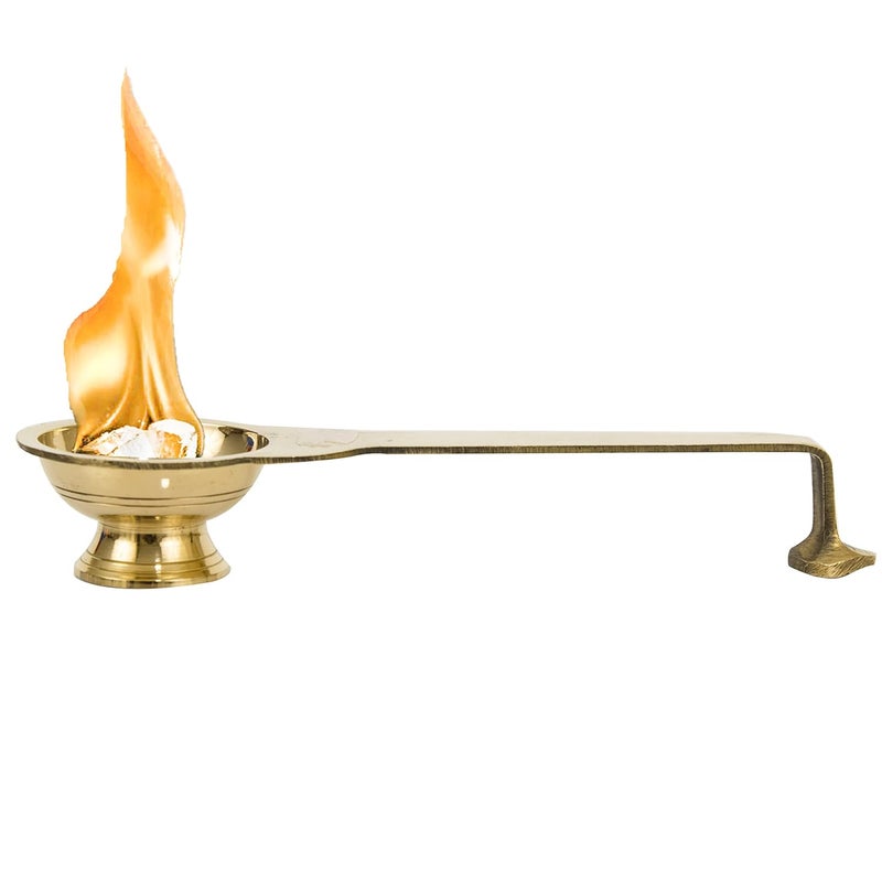 Spillbox Kapoor Karpoor Diya Deepam Deepa Burner Brass Karpuram Arati Aarti Arthi Arti Arathi Aarathi Stand for Dhoop Puja Office Decoration LedalKarpoorStand - Image 4