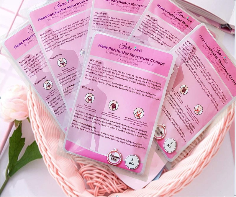Care Me Portable Adhesive Self Heating Pads (5 Count) for Menstrual Cramps & Backache Relief â€“ Thermal Therapy Heat Patches for Period Pain â€“ Comparable to ThermaCare Menstrual Heatwraps - Image 5