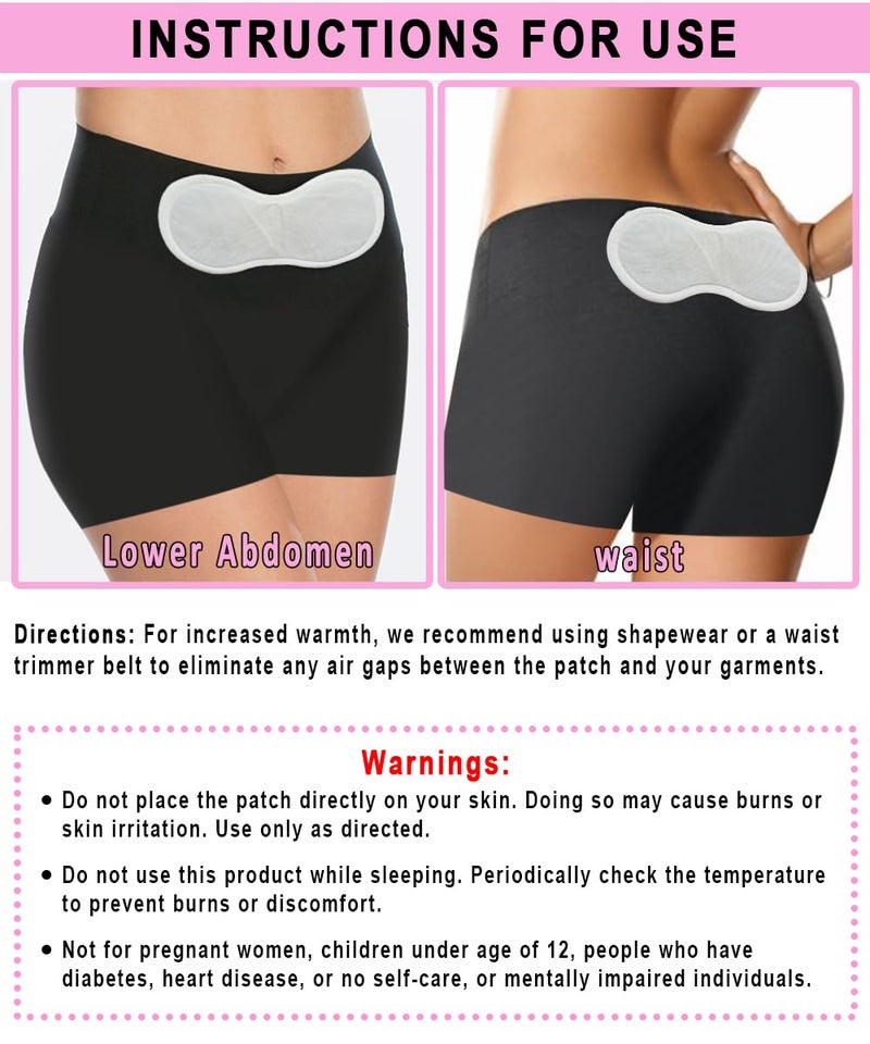 Care Me Portable Adhesive Self Heating Pads (5 Count) for Menstrual Cramps & Backache Relief â€“ Thermal Therapy Heat Patches for Period Pain â€“ Comparable to ThermaCare Menstrual Heatwraps - Image 2