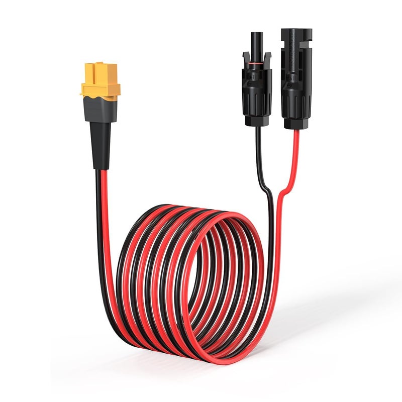 ELFCULB 10AWG 35FT XT60 Solar Cable 2 10 25 35 50 75 100FT XT60 Extension Cable Solar Panel Connector to XT60 Connector for Portable Power Station (35FT) - Image 1