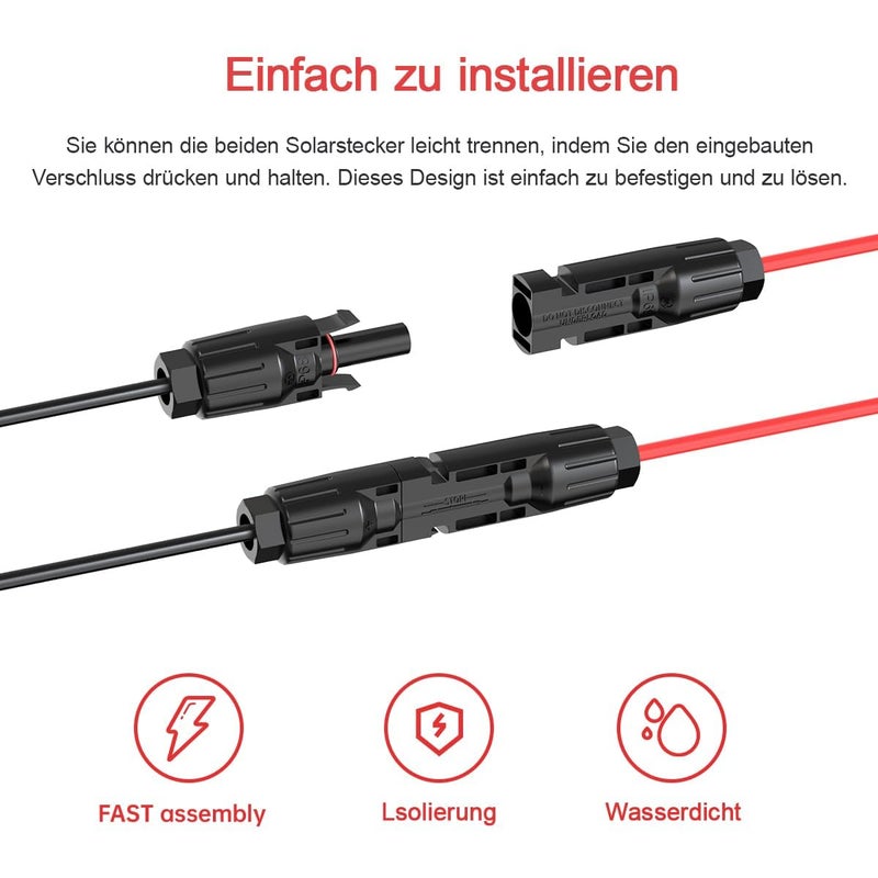 ELFCULB 10AWG 35FT XT60 Solar Cable 2 10 25 35 50 75 100FT XT60 Extension Cable Solar Panel Connector to XT60 Connector for Portable Power Station (35FT) - Image 3