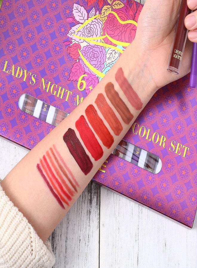 THR3E STROKES LAYDY’S NIGHT MATTE LIP COLOR SET OF 6+6+1.[Lip primer] [Lip liner][Matte lip gloss] [Birthday Set/Gift Box] - Image 4