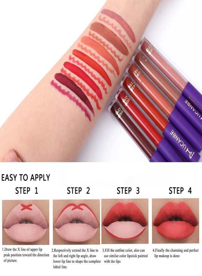 THR3E STROKES LAYDY’S NIGHT MATTE LIP COLOR SET OF 6+6+1.[Lip primer] [Lip liner][Matte lip gloss] [Birthday Set/Gift Box] - Image 3