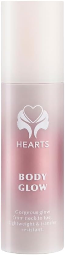 Hearts Body Glow Oil - 001 Pink - Image 1
