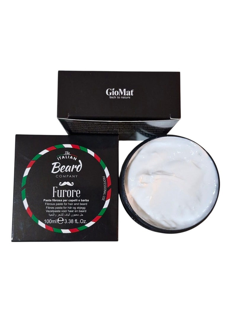 Giomat Italian Beard Fibrous Paste for Hair & Beard 100ml - FURORE - Image 3