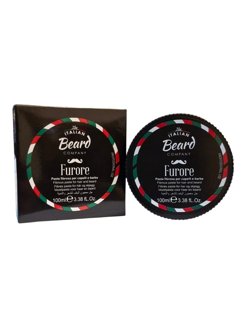 Giomat Italian Beard Fibrous Paste for Hair & Beard 100ml - FURORE - Image 2