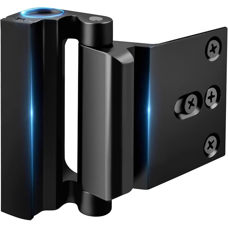 WINONLY Home Security Door Lock Reinforcement - Upgraded Childproof Safety Door Locks Defender Easy Open with 3 Stop Withstand 800 lbs for Inward Swinging Door, Night Lock Deadbolt Guard Defend Your Home 1PC - Image 1