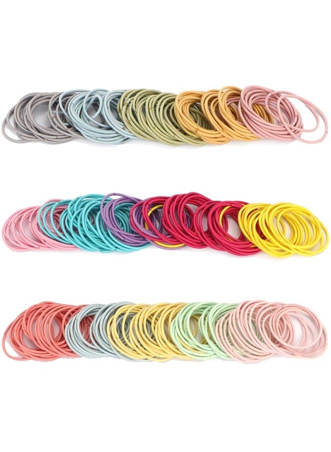 Unaone Hair Elastics Ties, 300 PCS Stretchable Rubber Hair Band No Crease Hair Band 2mm for Thin Hair, Suitable for Women, Men, Girls and Boys - Image 1