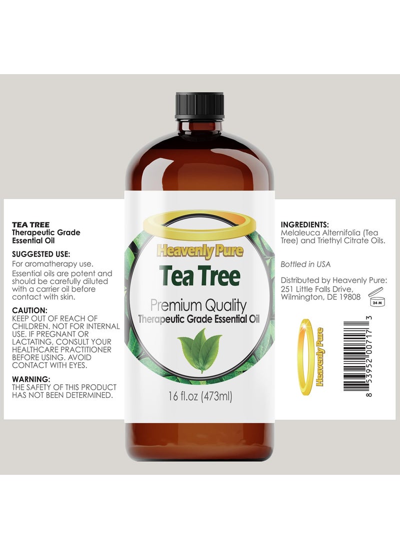 Heavenly Pure Heavenly Pure Tea Tree Essential Oil 16 oz – Pure Therapeutic Grade for Laundry, Home & Health – Bulk Aromatherapy Oil  - Image 2