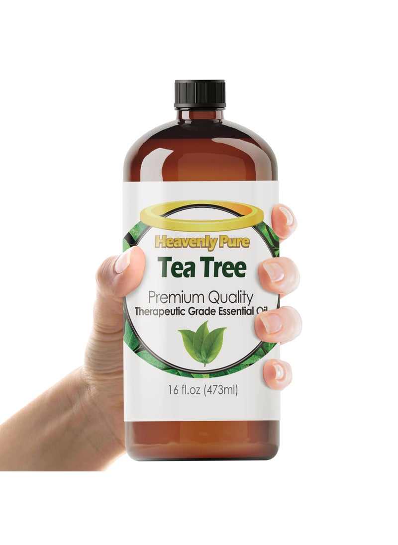 Heavenly Pure Heavenly Pure Tea Tree Essential Oil 16 oz – Pure Therapeutic Grade for Laundry, Home & Health – Bulk Aromatherapy Oil  - Image 1