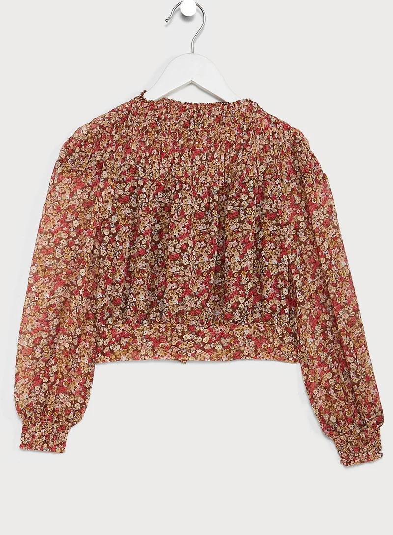 Bardot Junior Kids Grace Shirred Top