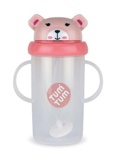 TUM TUM Large Tippy Up Cup With Weighted Straw, Series 3 - Pink  - Image 1