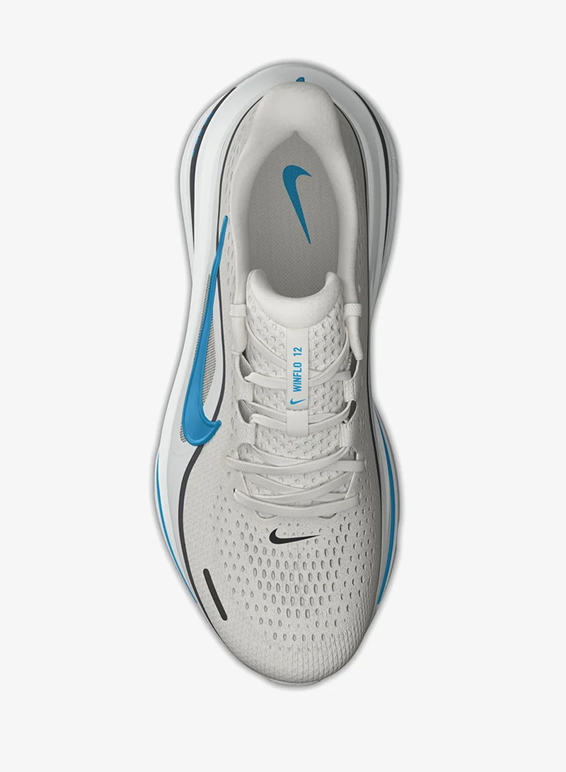 Nike VAST GREY/LT CURRENT BLUE-OFF WHITE-ANTHRACITE Air Winflo 12 for Men | Best Price UAE