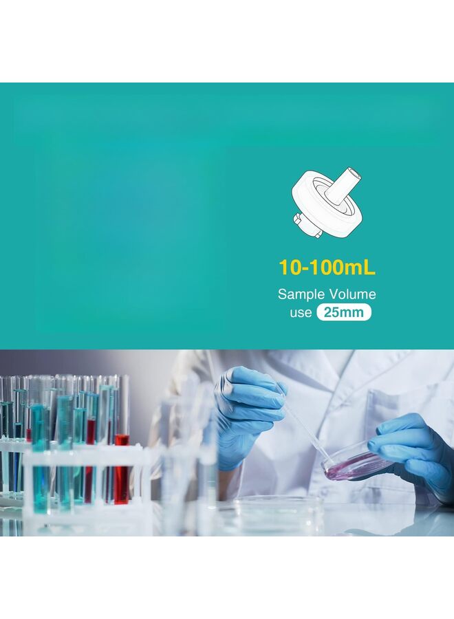 Syringe percolator  100 PCS Hydrophobic Membrane, Needle percolator, Non-Sterile, High Throughput Lab percolator - Image 2