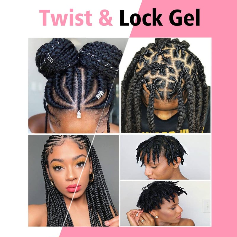 Goiple Braid Gel Good for Twist, Locs, Braids, Edge No Flake Extra Hold High Shine Braiding Gel & Edge Control, Loc Gel Long Lasting for Locks, Cornrows Smooths & Tames Frizz 8.8oz (Strawberry Flover) - Image 5
