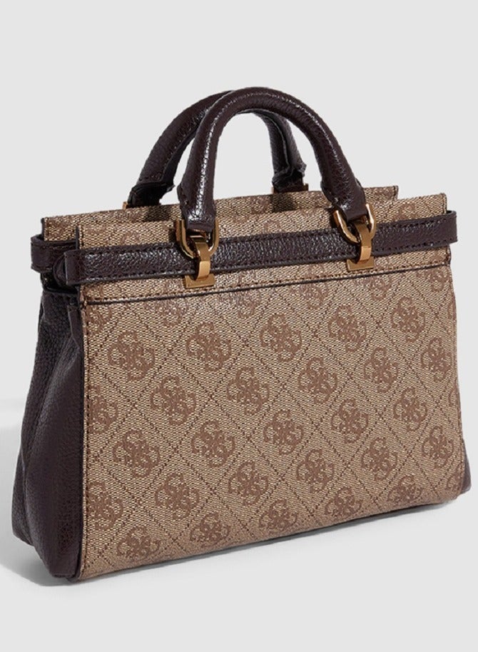 جس حقيبة سيستري من الجلد الصناعي مرصوفة بالحصى - Image 2