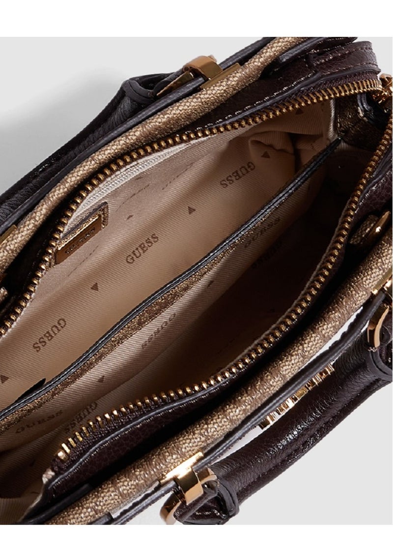 جس حقيبة سيستري من الجلد الصناعي مرصوفة بالحصى - Image 4