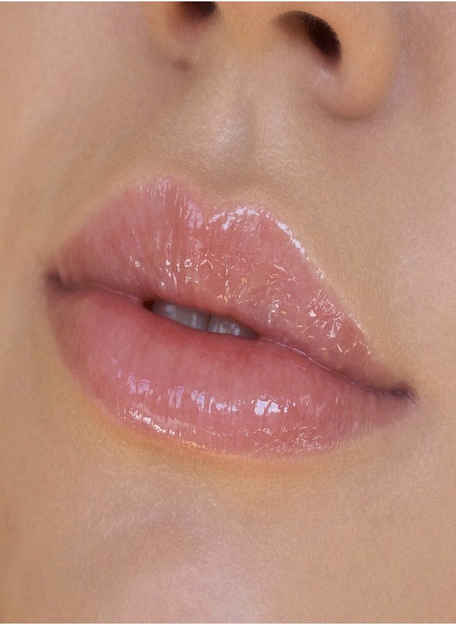 SEPHORA - SEPHORA COLLECTION Outrageous Plump Intense Hydrating Lip Gloss – 01 Fever (Crystal Clear with Iridescent Gold Shimmer) – High-Shine, Plumping Effect – 6mL - Image 1