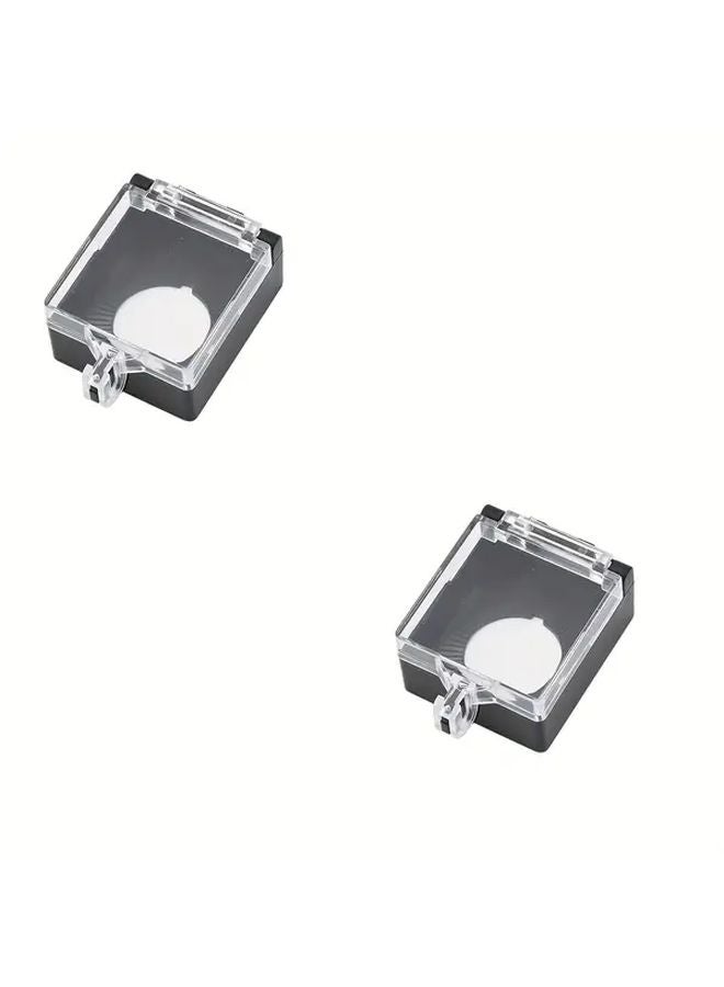 2pcs Transparent PC Dustproof Power Button Switch Cover Protector For Desktop Computers - Image 2