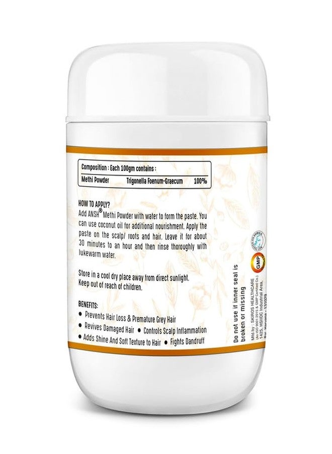 ANSH Fenugreek Seed Powder for Hair Growth - 200 Grams | Methi Powder For Deep Conditioning Hair Mask - Image 2