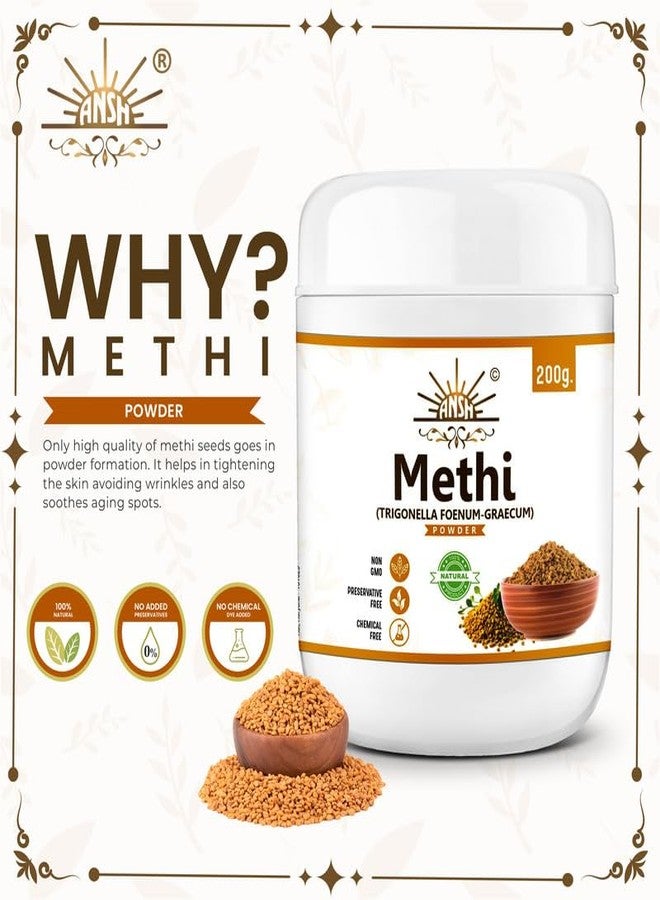ANSH Fenugreek Seed Powder for Hair Growth - 200 Grams | Methi Powder For Deep Conditioning Hair Mask - Image 3