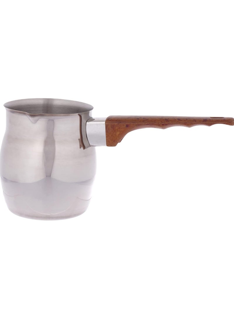 3Pcs Stainless Steel Coffee Pot with Wooden Handle , Turkish Coffee Decanter, Ideal for Warming Milk & Making Sauces, Made of Food-Grade Material - Image 4