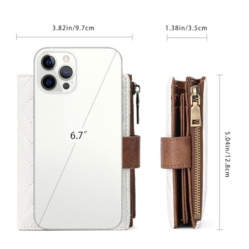 GAEKEAO Small Wallets for Women Leather RFID Blocking Bifold Zipper Pocket Wallet Card Case Purse with ID Window - Image 5