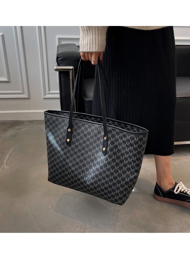 Generic Women's Shoulder Tote Bag Faux Leather Handbag for Women Large Capacity Messenger Fashionable Travel Shoulder Bag for Ladies Girls College Students  - Image 4