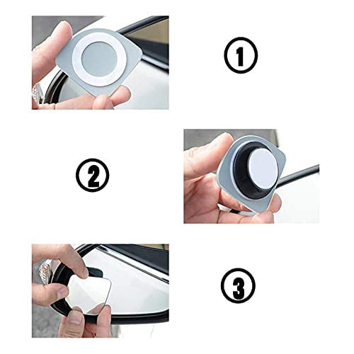 CARIZO® Original 3R-056 | Rear View | Blind Spot | 360 Degree | Convex Mirror | Corner Triangular Shape | Compatible with All Cars - Image 3