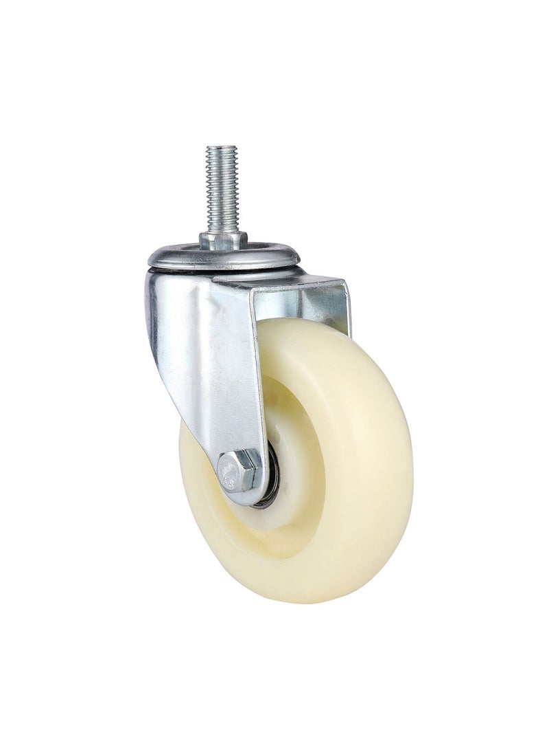BMB tools 2-Piece 75mm White PP Double Ball Bearing Caster - Swivel - Screw M12x30mm  - Image 3