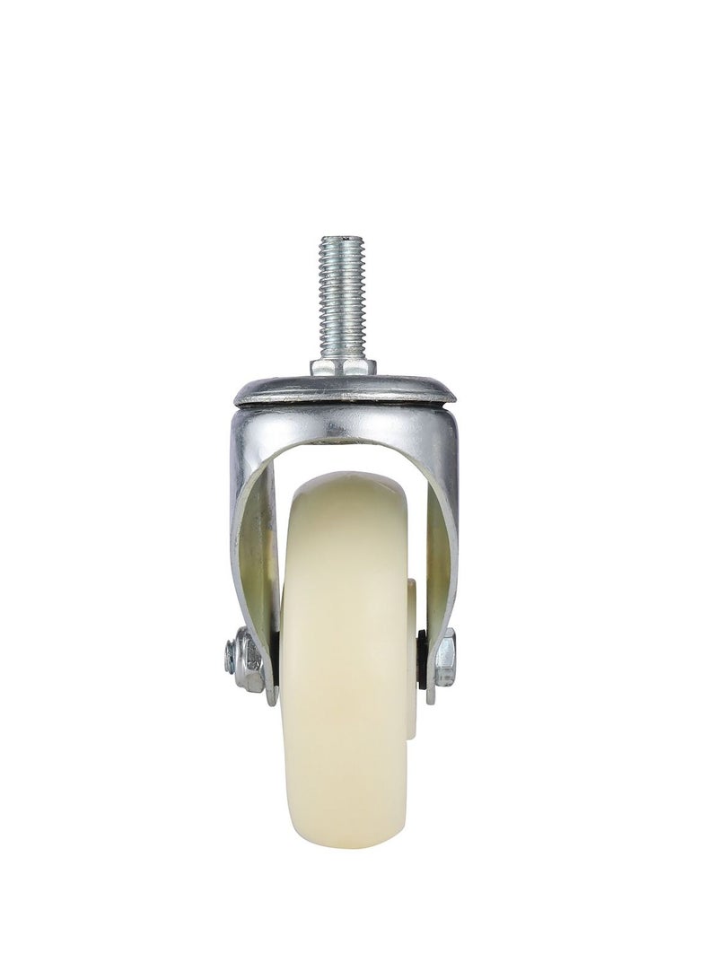 BMB tools 2-Piece 75mm White PP Double Ball Bearing Caster - Swivel - Screw M12x30mm  - Image 4